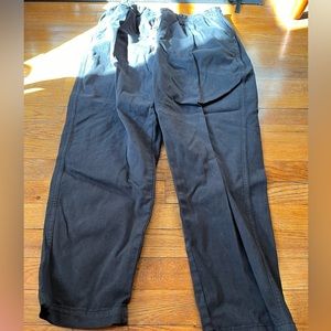 Black cargo pants elastic waist